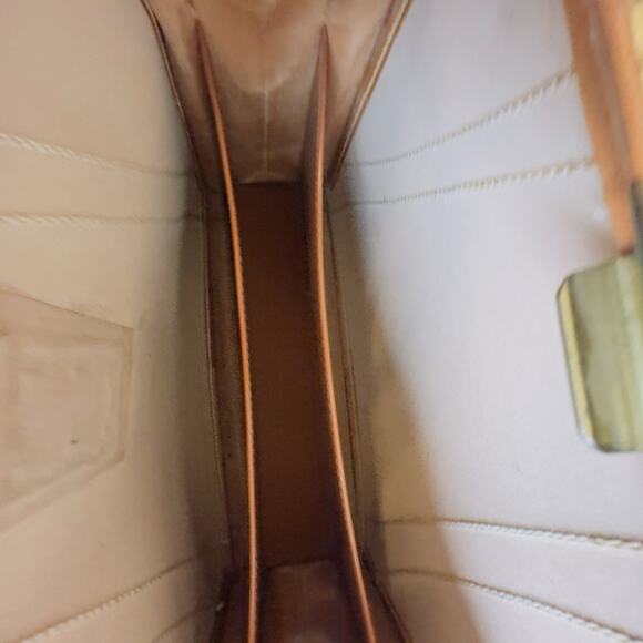 Mid Century Top Grain Cowhide Briefcase Stay Open Frame Vintage Bag with Key MCM - Picture 13 of 16